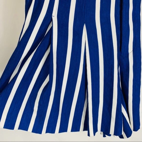 Alice + Olivia Blue Oasis Stripe Shorts NWT Sz 2 - Picture 4 of 6